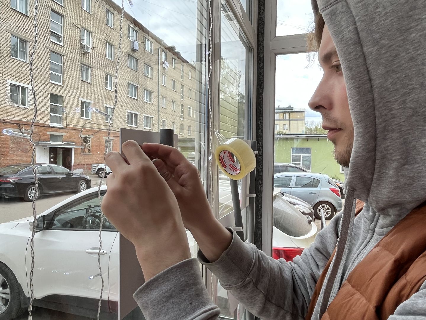 Наро-Фоминск, Георгиевская ленточка, День Победы, окна Победы