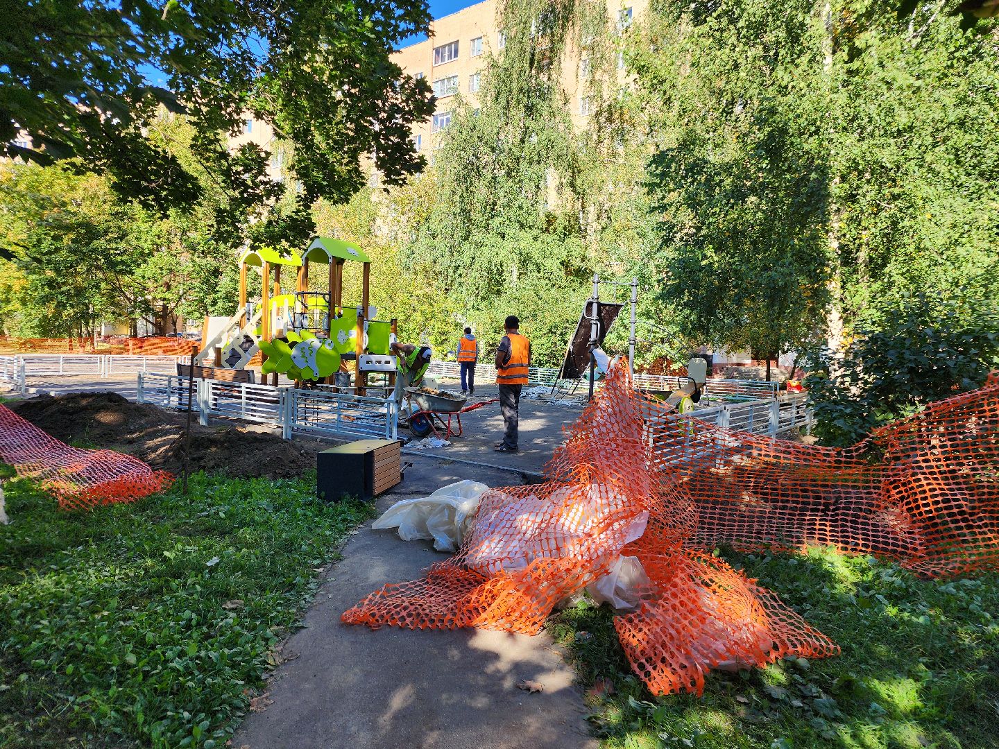 фрязино, детские игровые площадки, модернизация детских площадок,