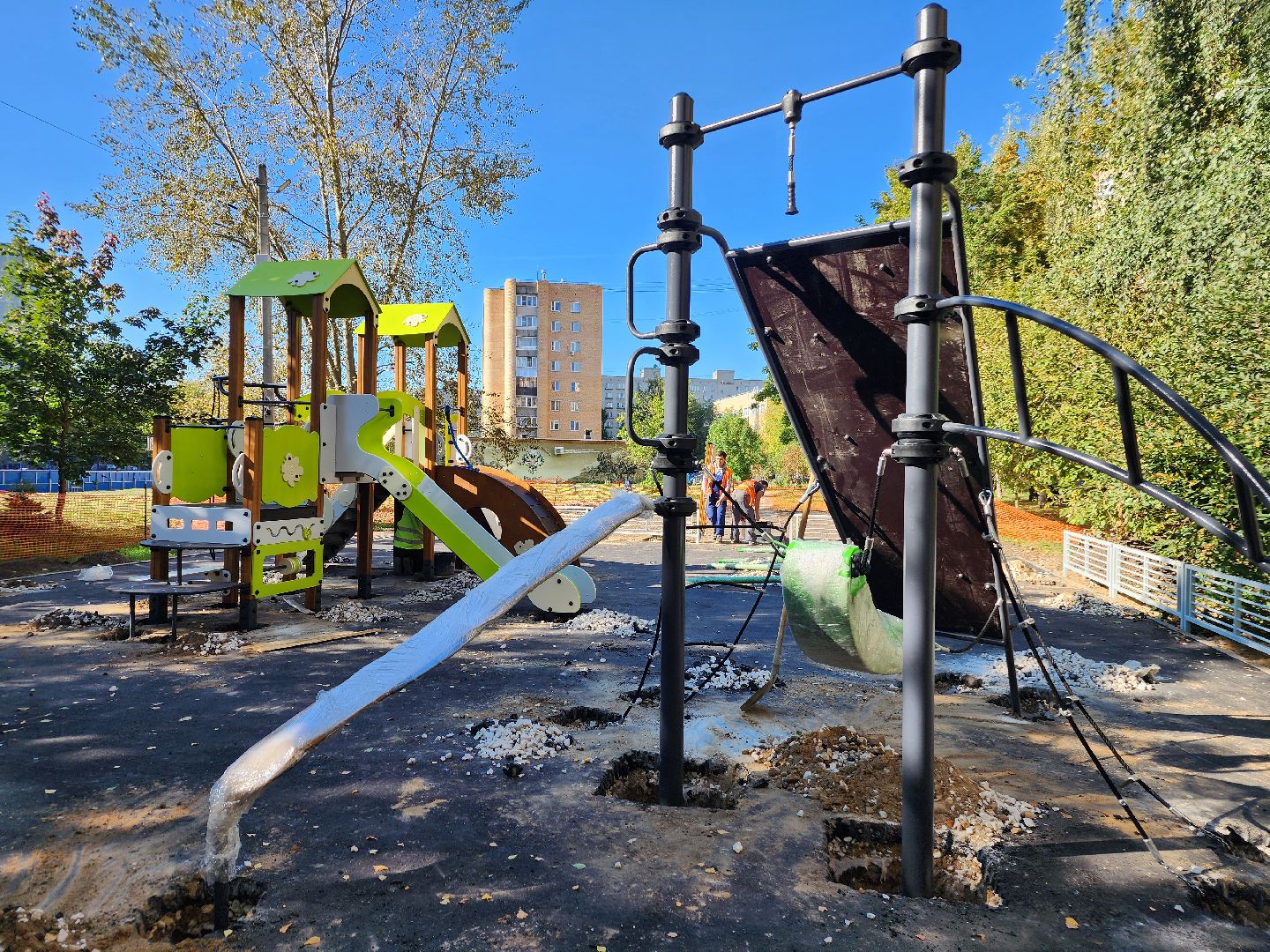 фрязино, детские игровые площадки, модернизация детских площадок,