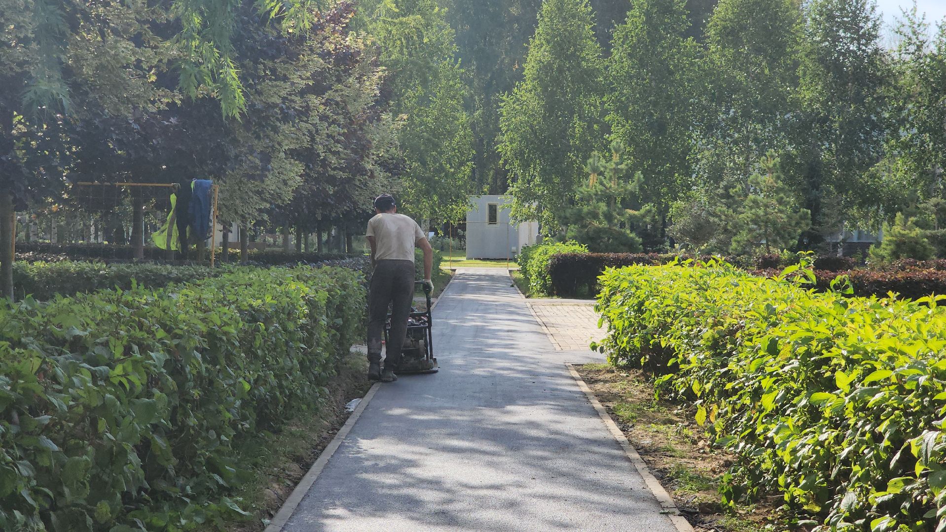 Асфальтирование , пешеходные дорожки и тропинки, Лобня , Парк,