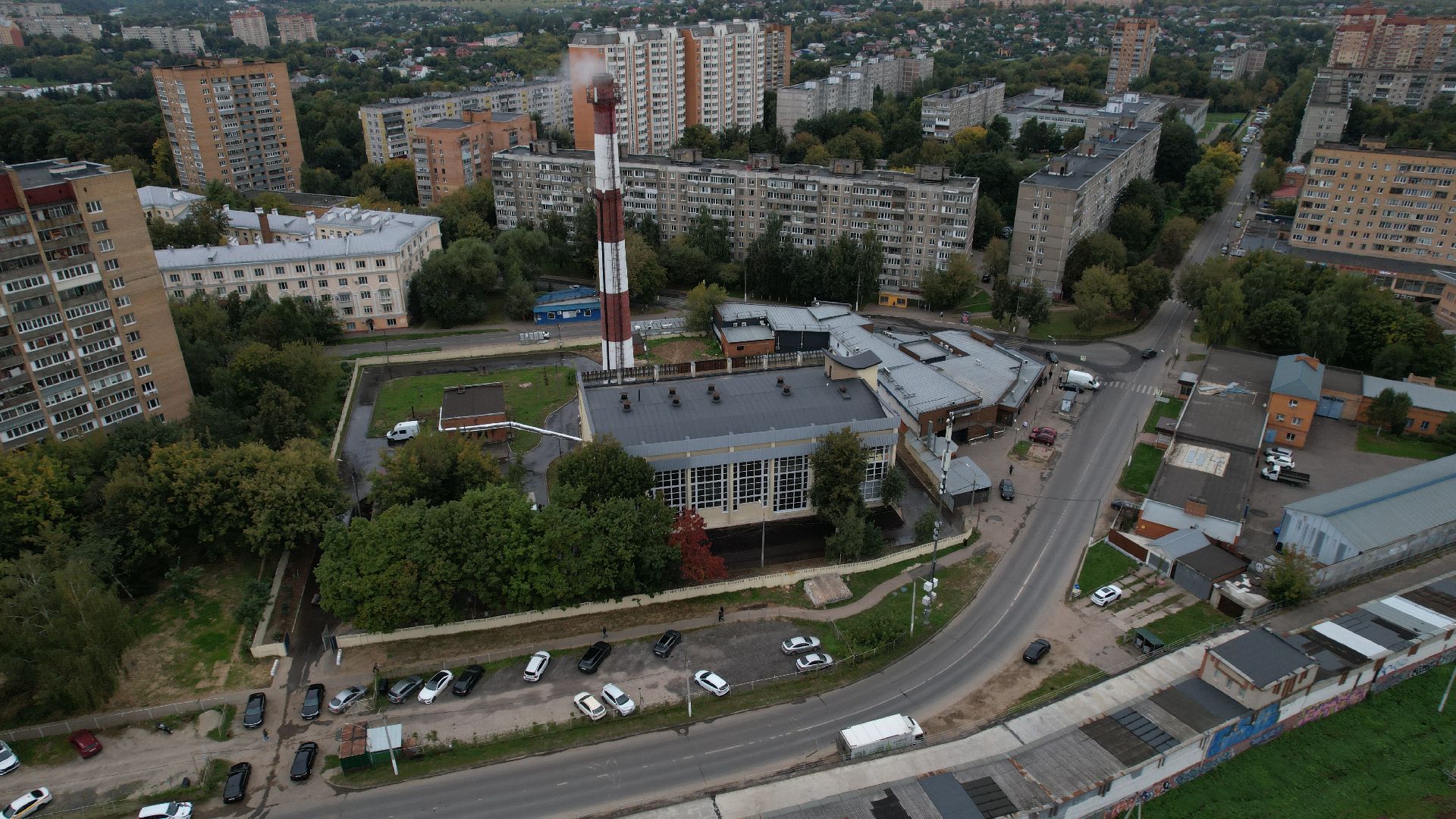 видео с коптера, котельная в подольске, жкх подольск,