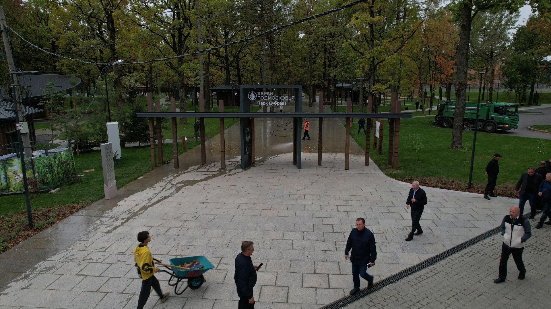 видео с коптера, лесопарк дубрава подольск, благоустройство парка подольск,