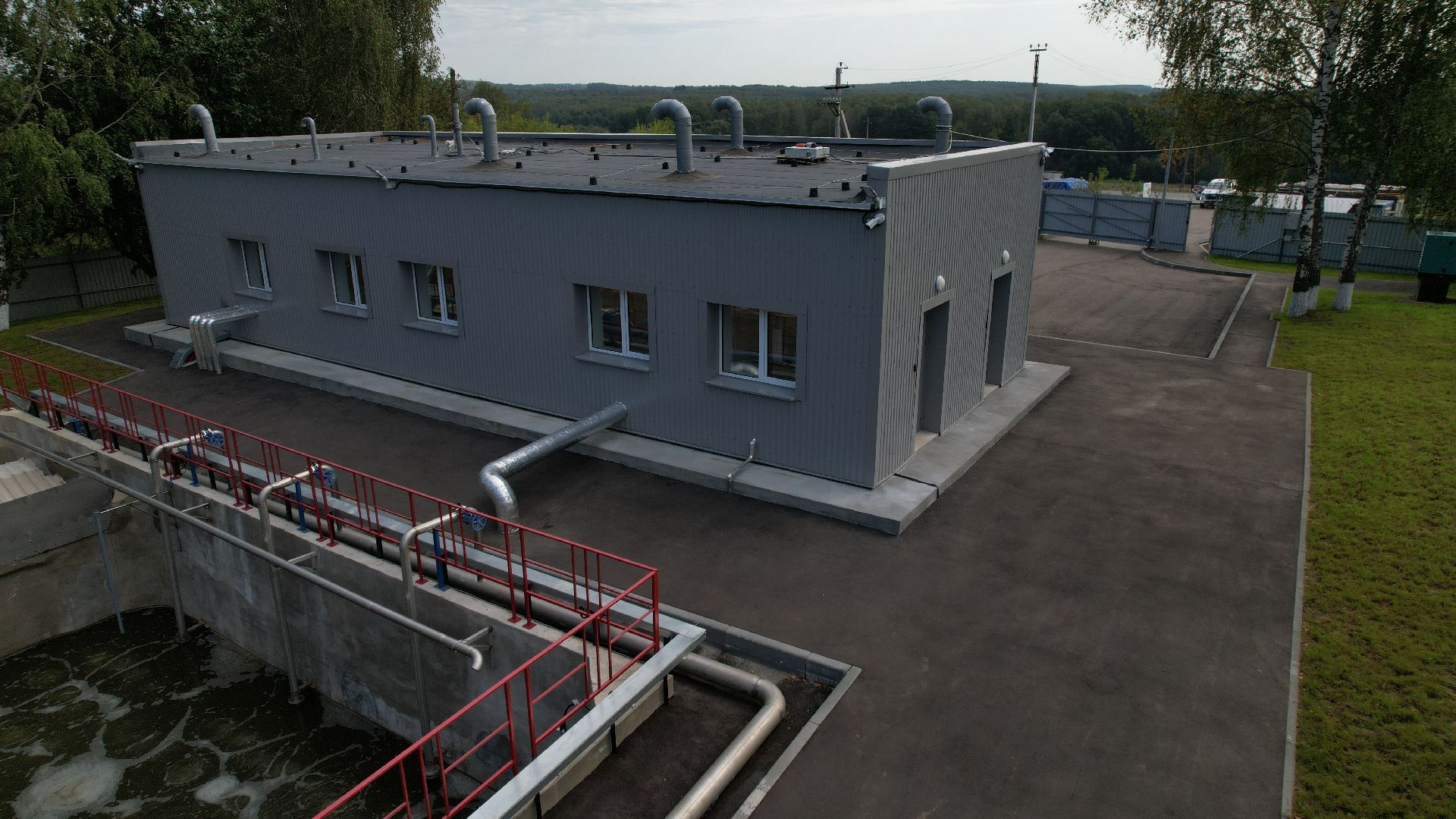 видео с коптера, очистные в зарайске, экология подмосковья,