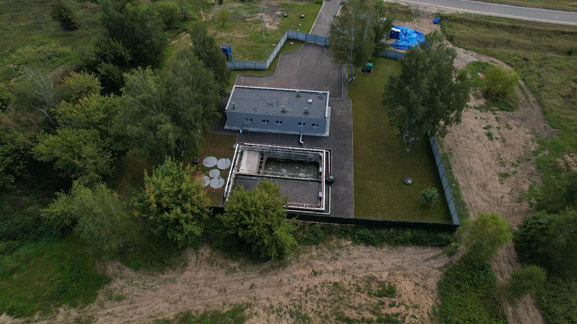 видео с коптера, очистные в зарайске, экология подмосковья,