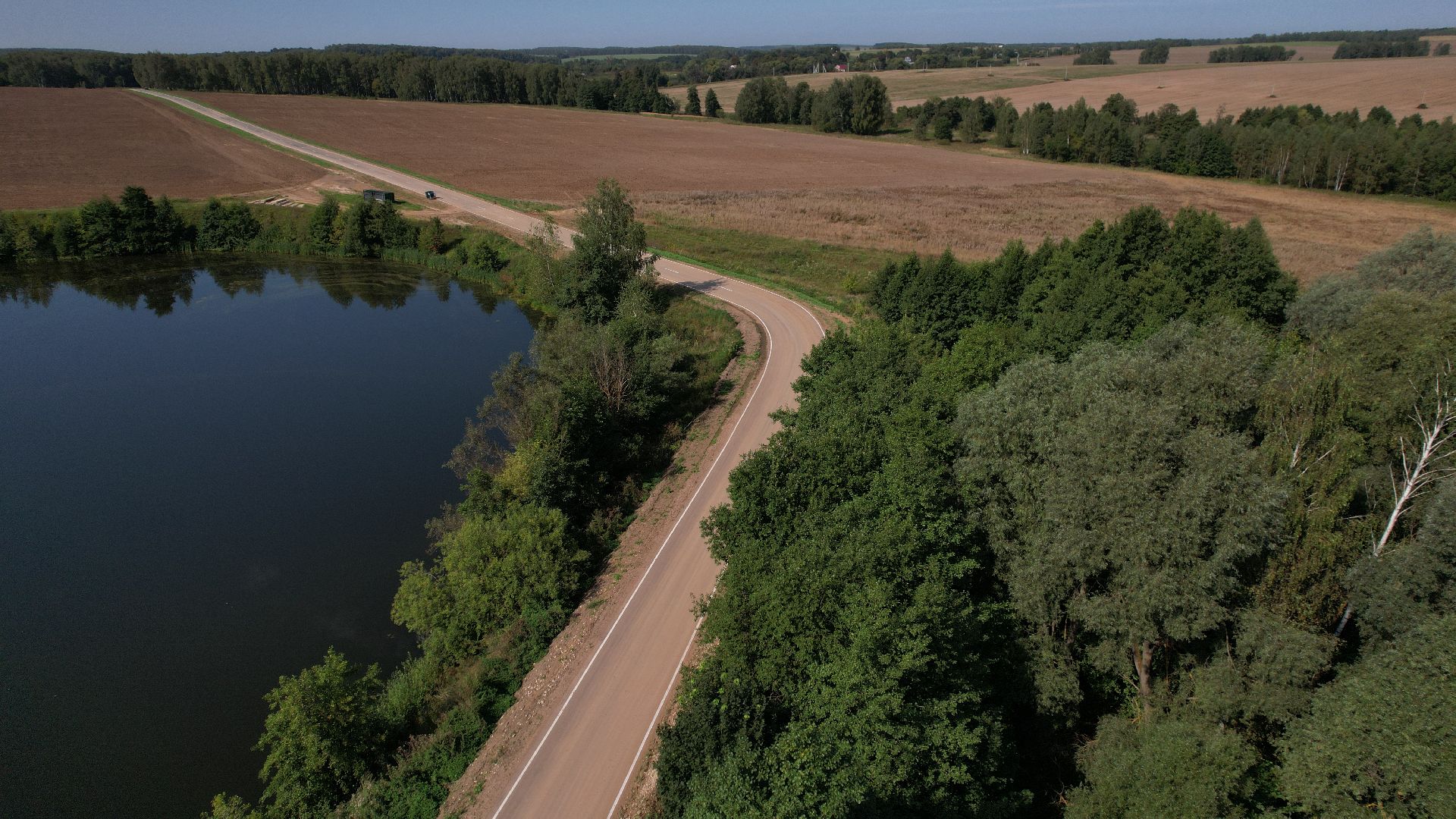 видео с коптера, дороги подмосковья, дороги зарайска,