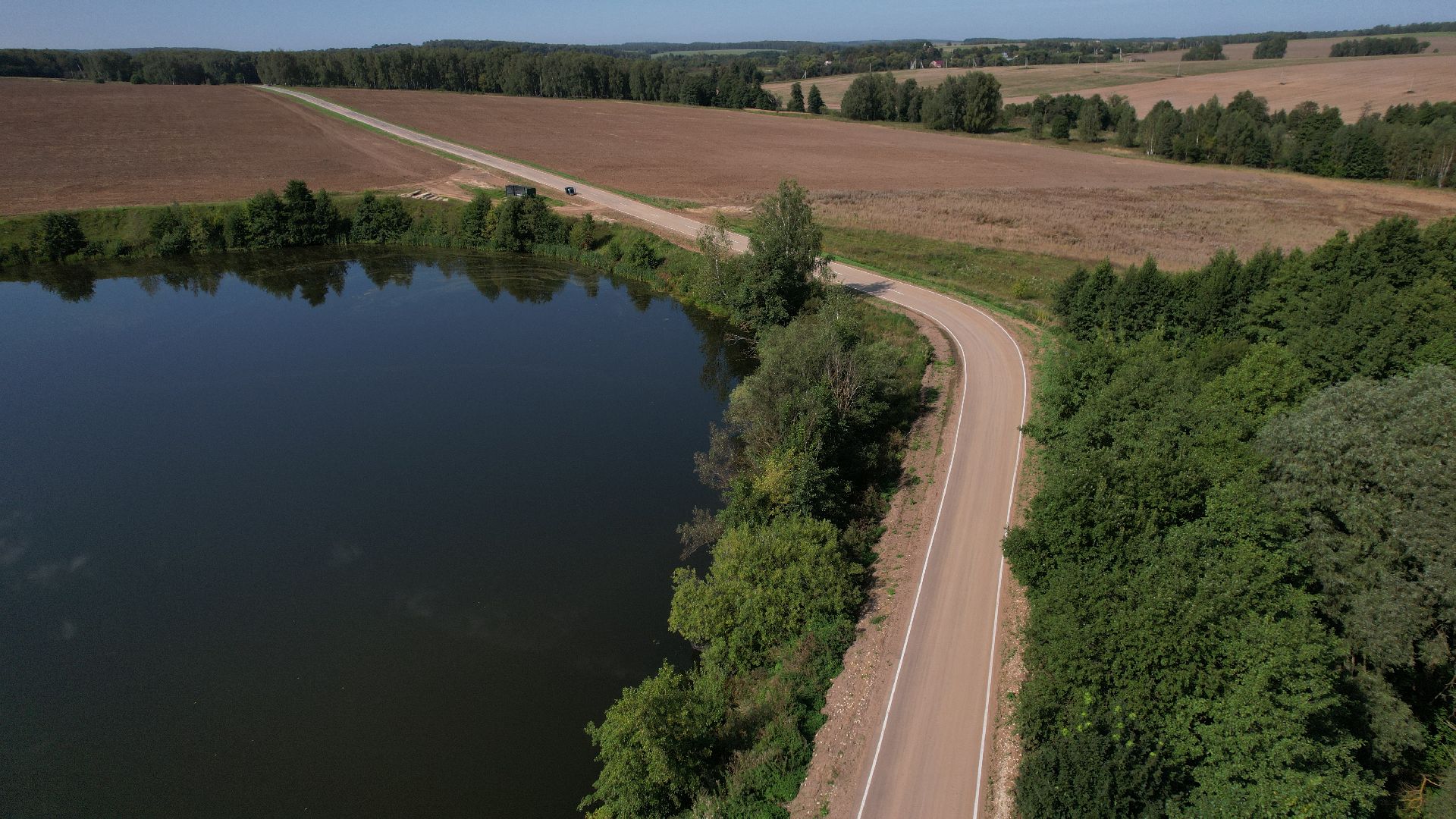 видео с коптера, дороги подмосковья, дороги зарайска,