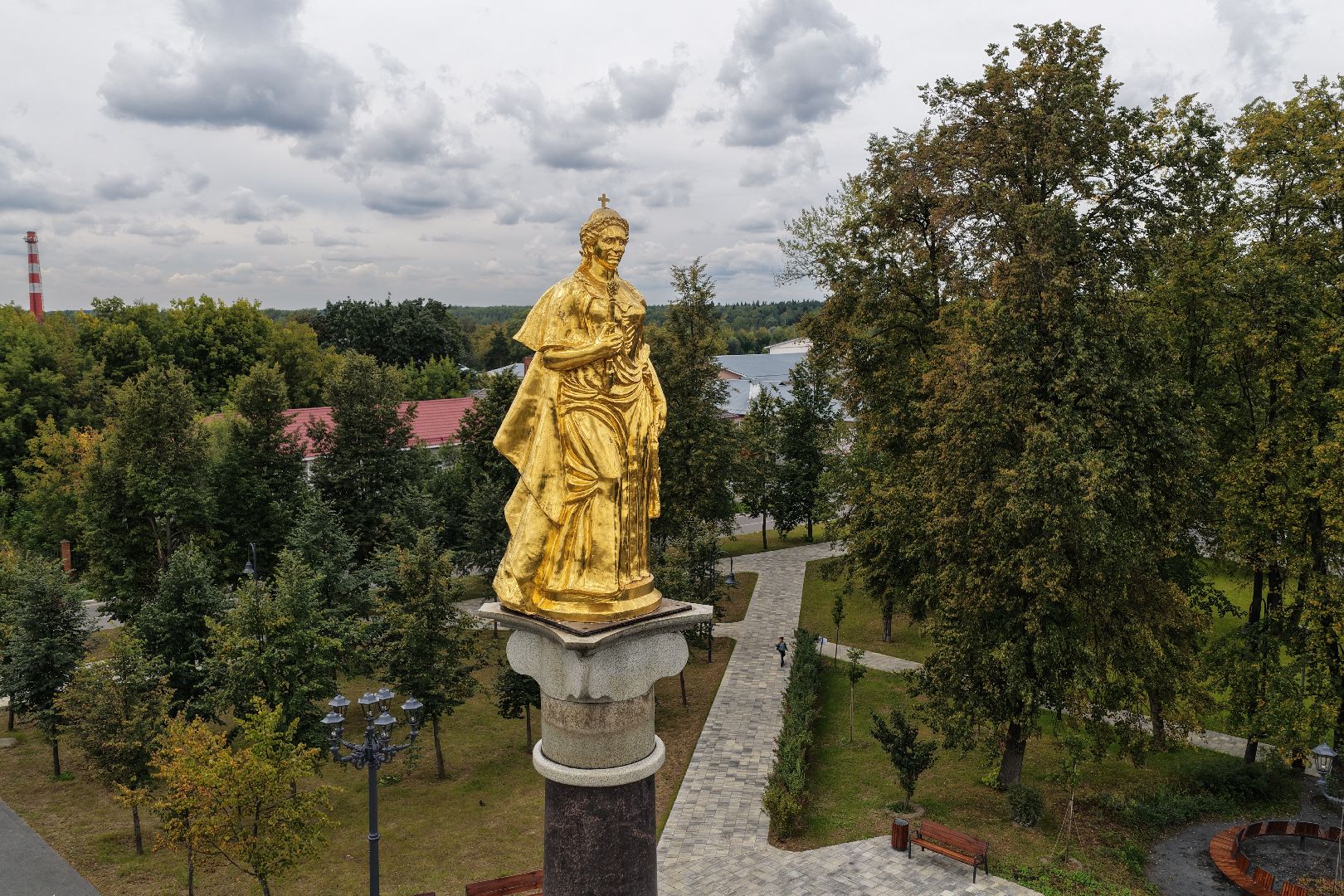 видео с коптера, сквер бугрова,  благоустройство в богородском,