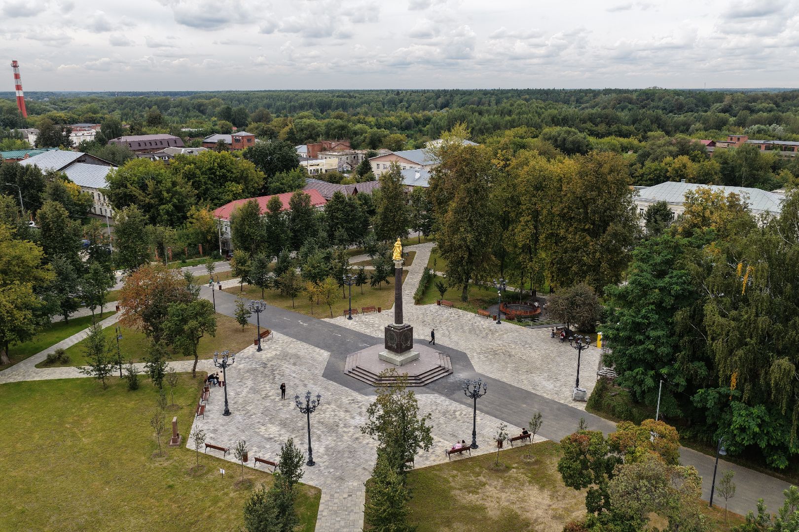 видео с коптера, сквер бугрова,  благоустройство в богородском,