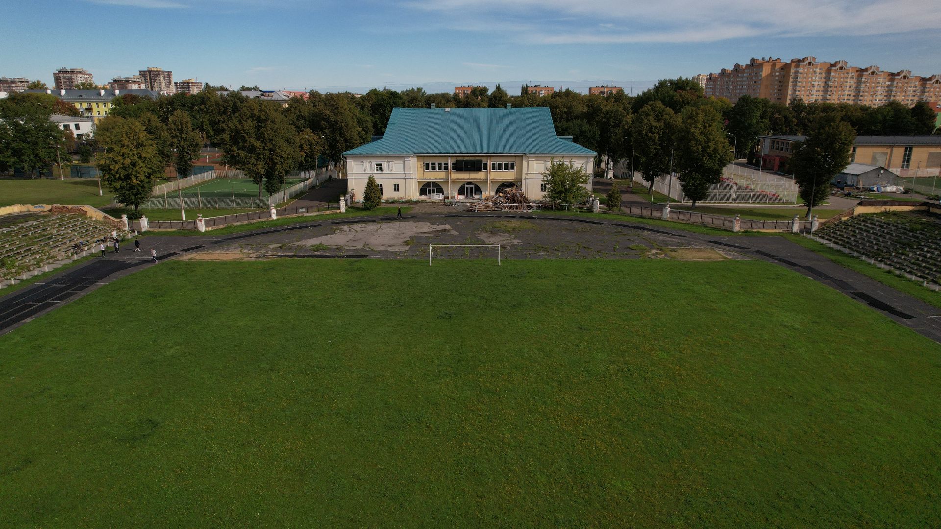 видео с коптера, стадион металлург,