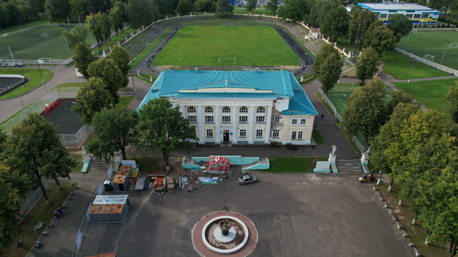 видео с коптера, стадион металлург,