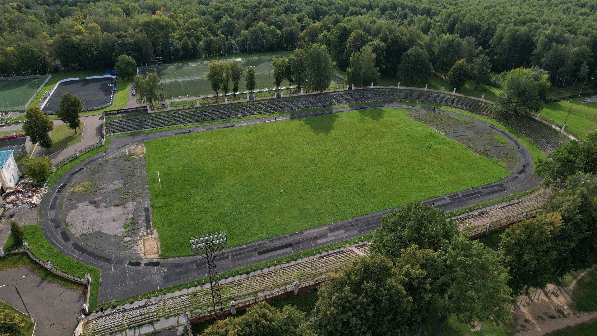 видео с коптера, стадион металлург,