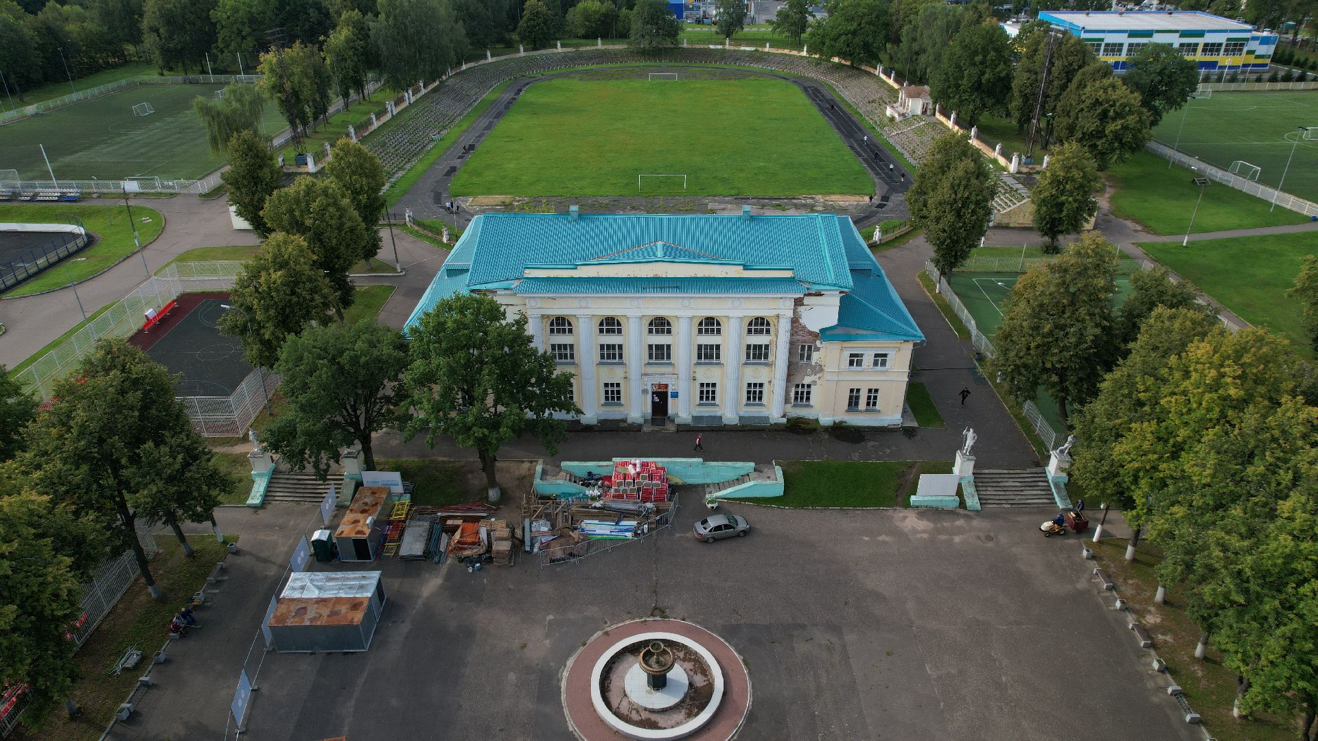 видео с коптера, стадион металлург,