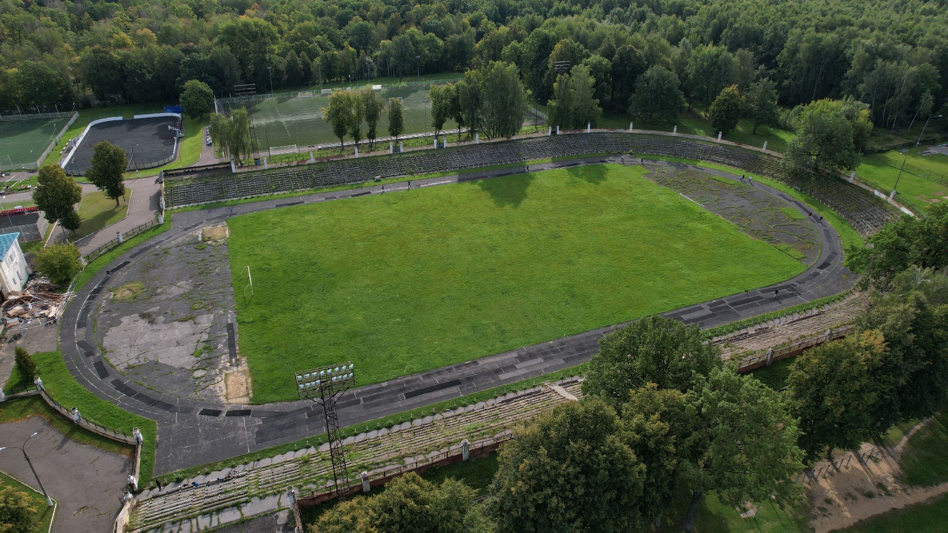 видео с коптера, стадион металлург,