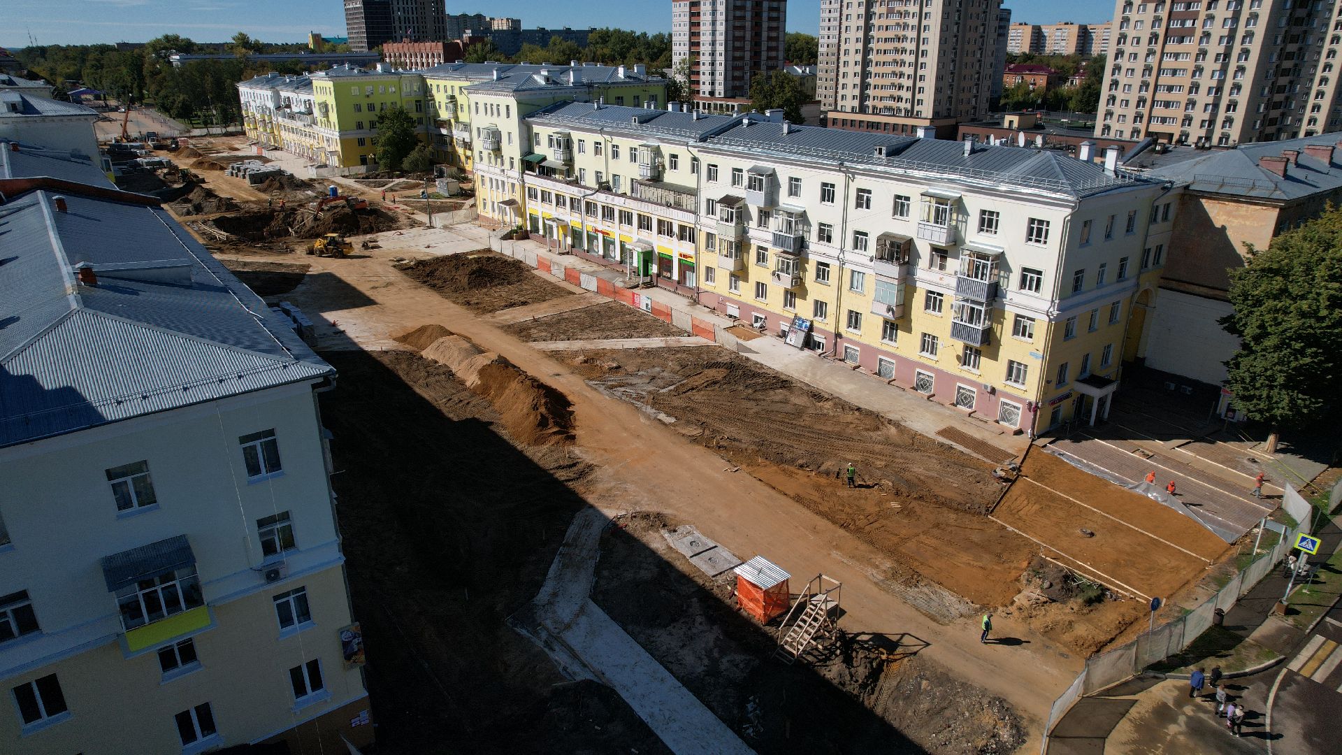 видео с коптера, проспект победы ступино,