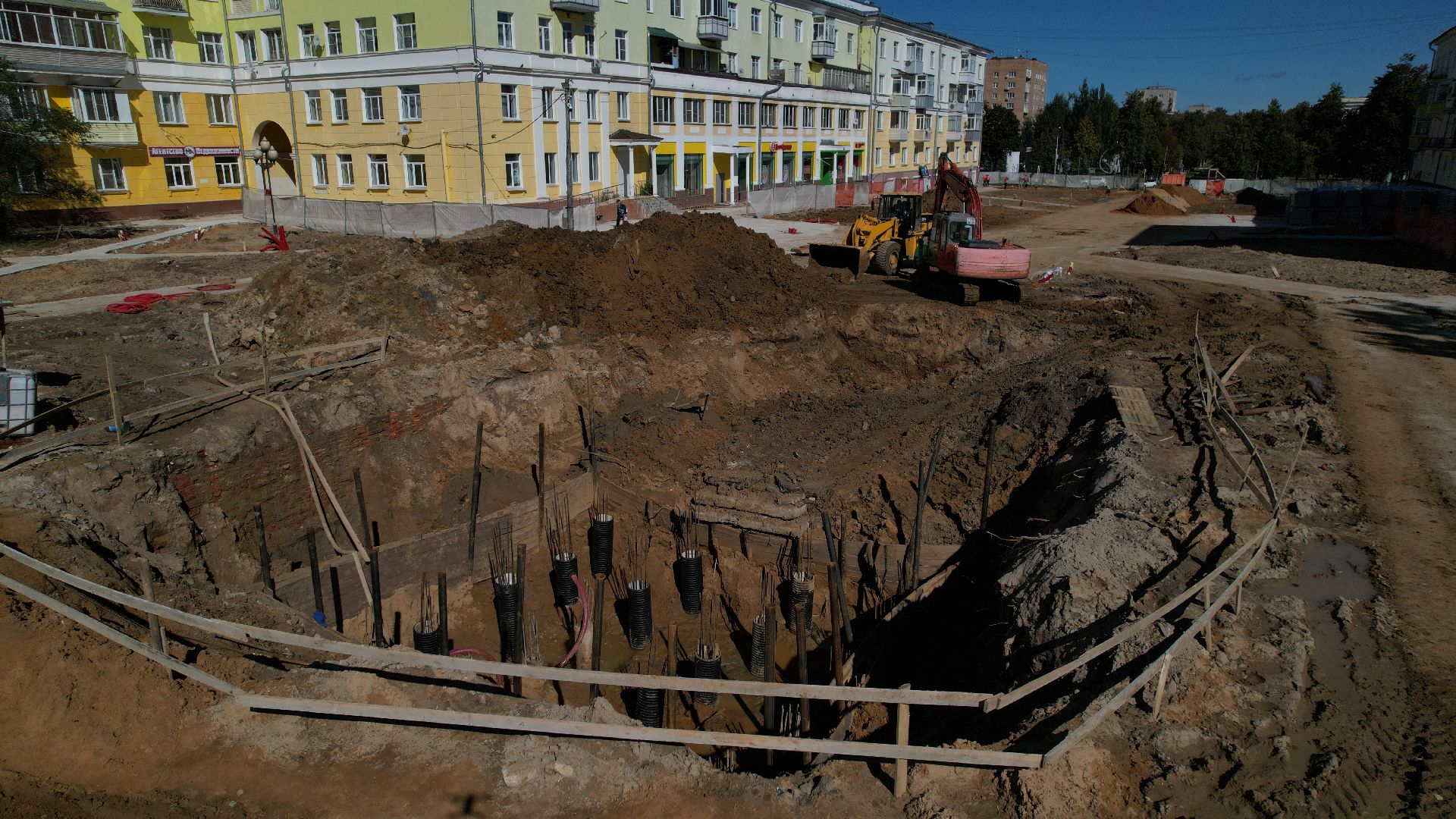 видео с коптера, проспект победы ступино,