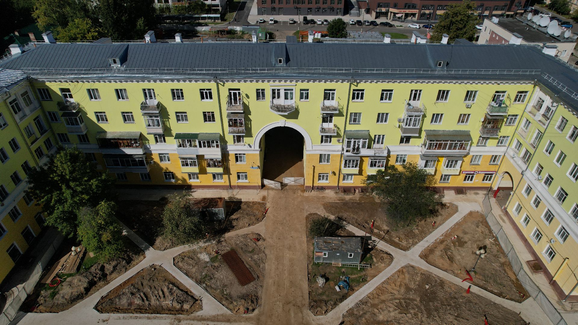 видео с коптера, проспект победы ступино,