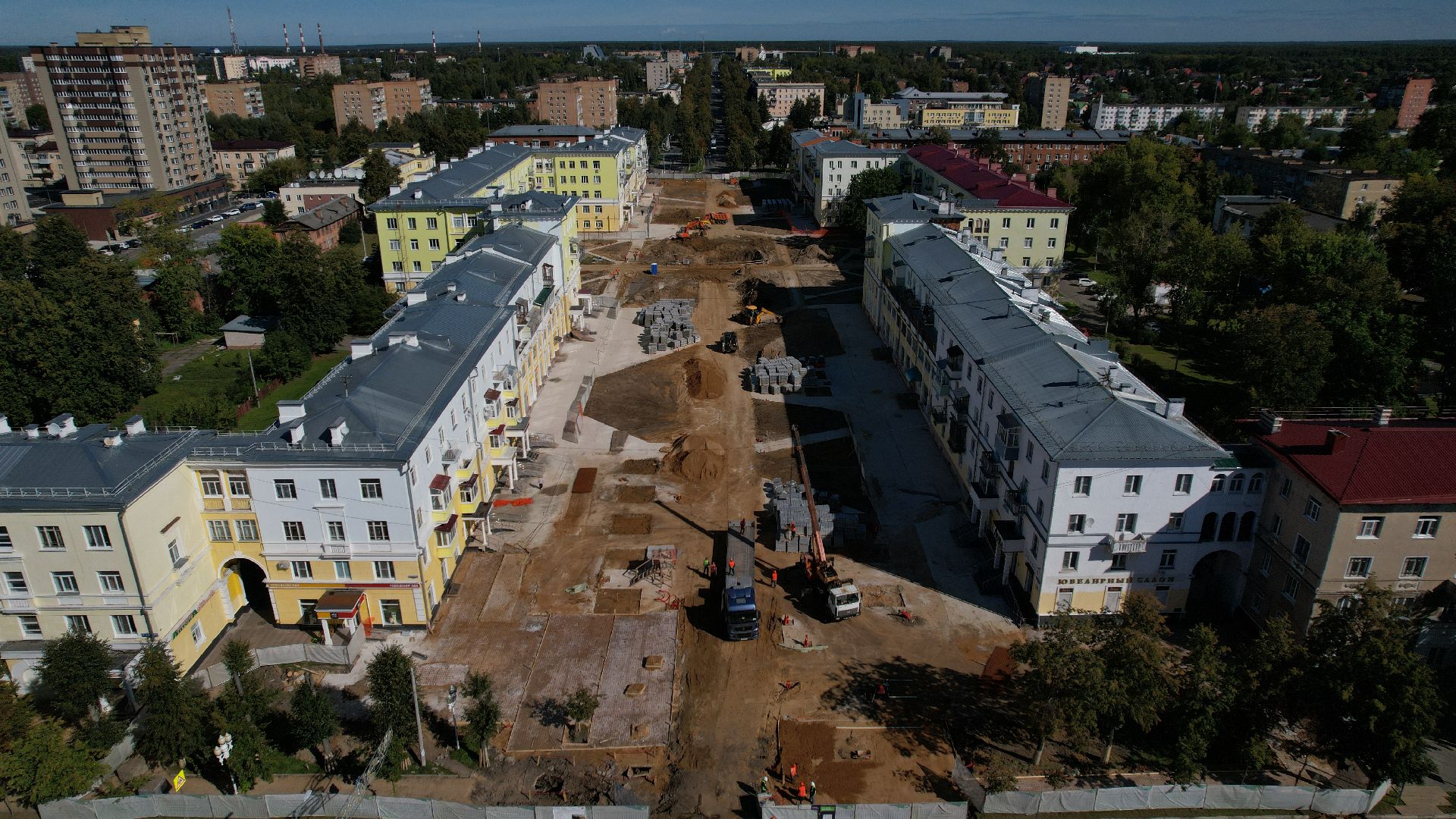 видео с коптера, проспект победы ступино,