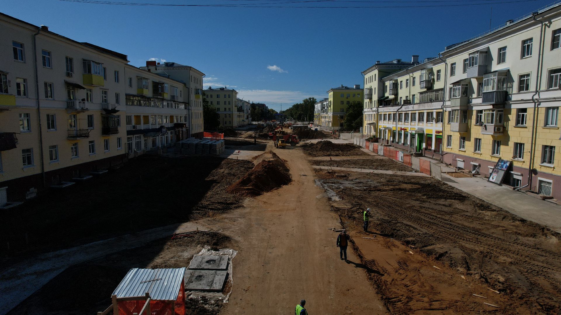 видео с коптера, проспект победы ступино,