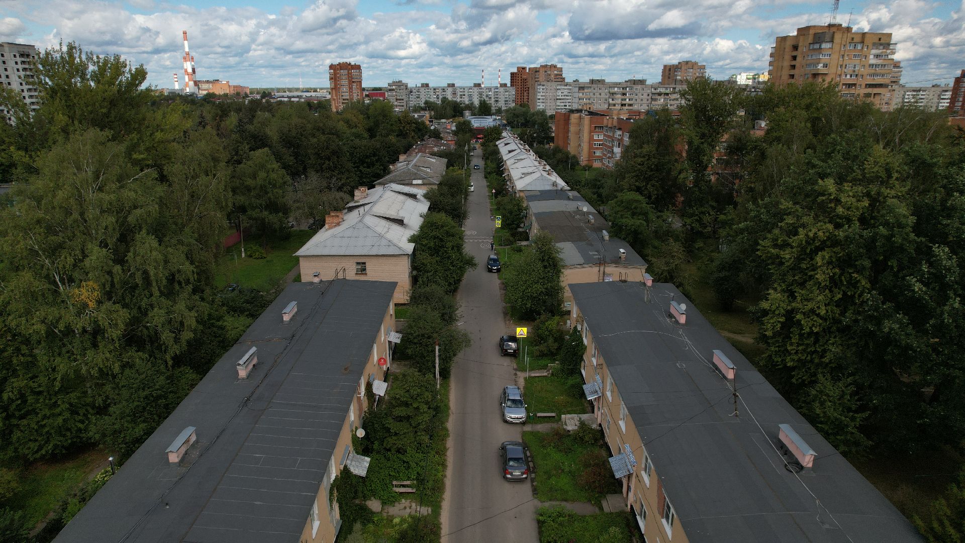 видео с коптера, расселение бараков ступино,
