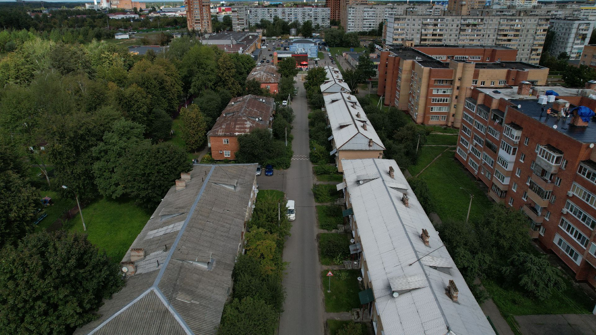 видео с коптера, расселение бараков ступино,