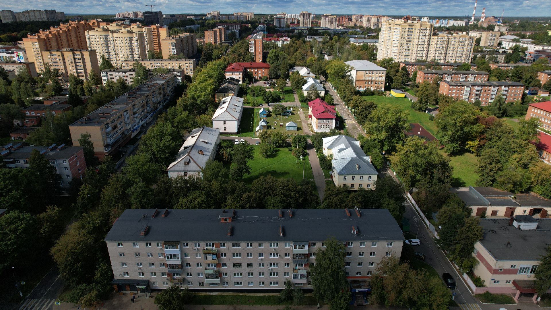 видео с коптера, расселение бараков ступино,