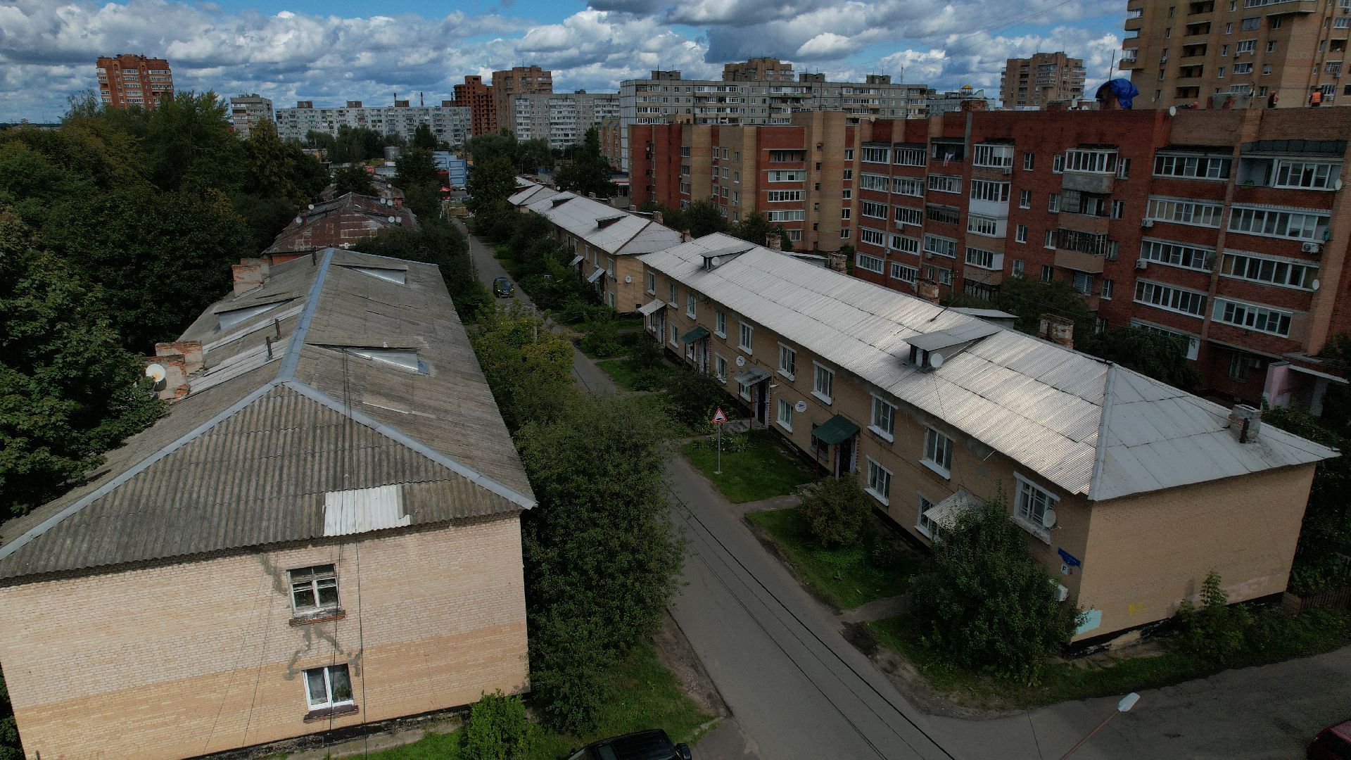 видео с коптера, расселение бараков ступино,