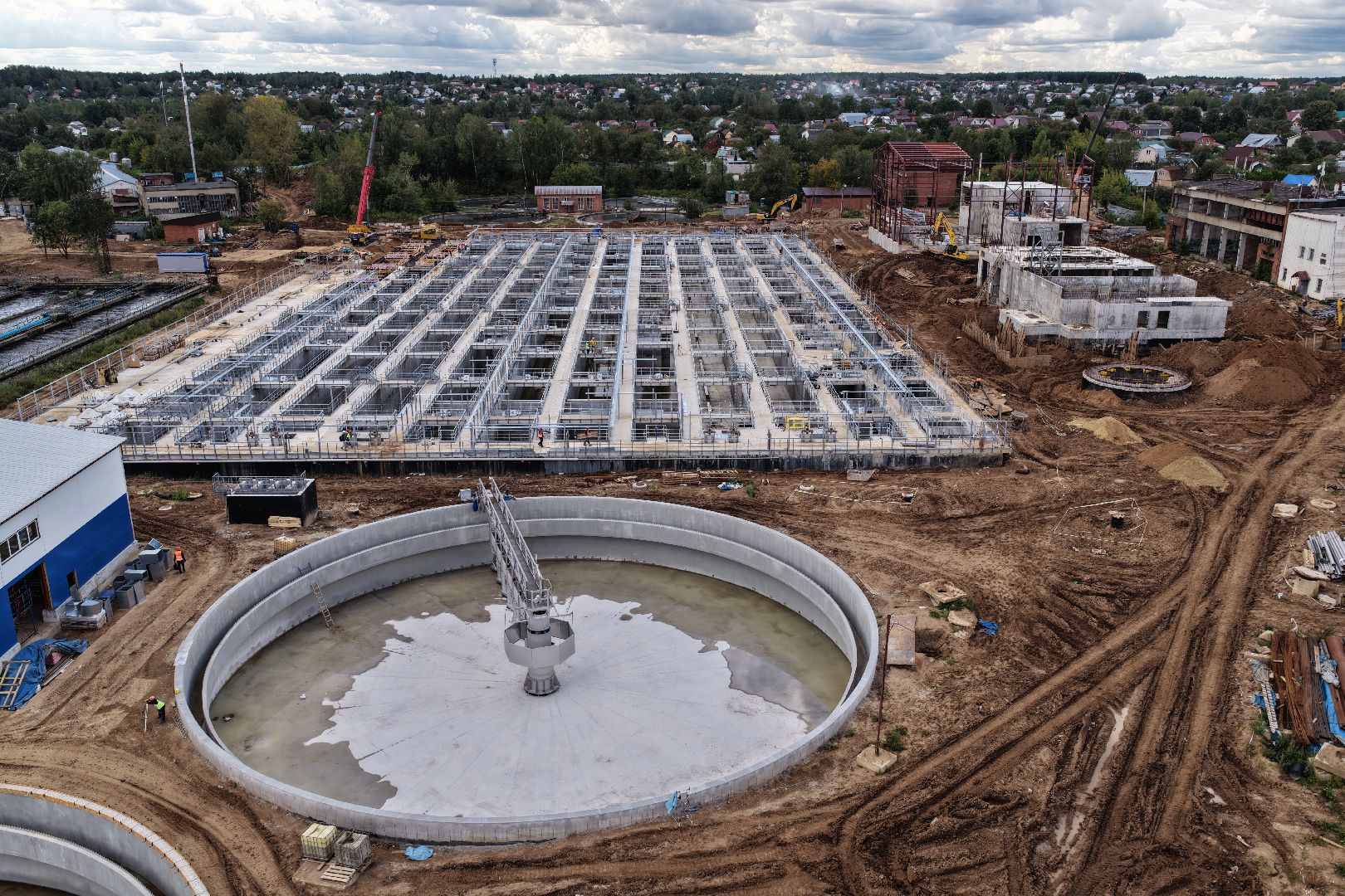 видео с коптера, очистные в сергиевом посаде, экология подмосковья,
