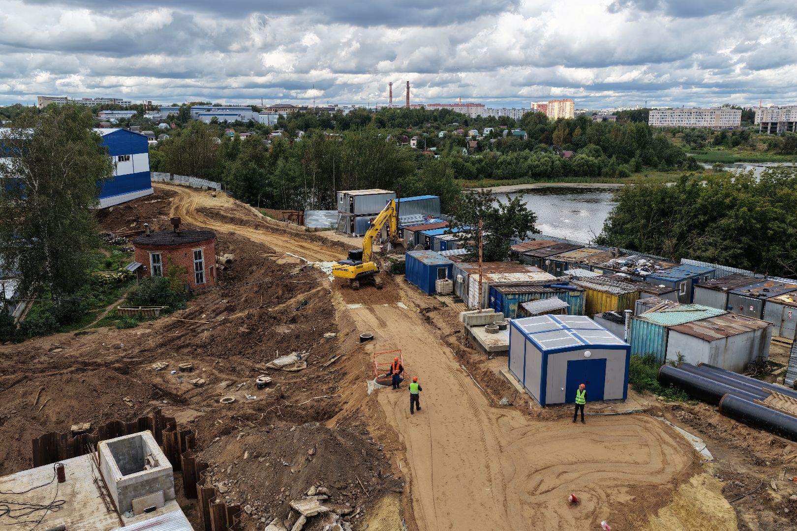 видео с коптера, очистные в сергиевом посаде, экология подмосковья,