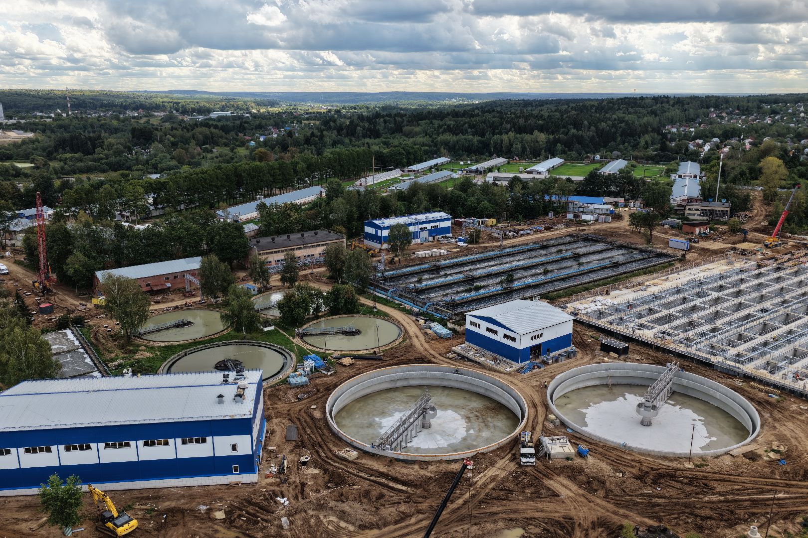 видео с коптера, очистные в сергиевом посаде, экология подмосковья,