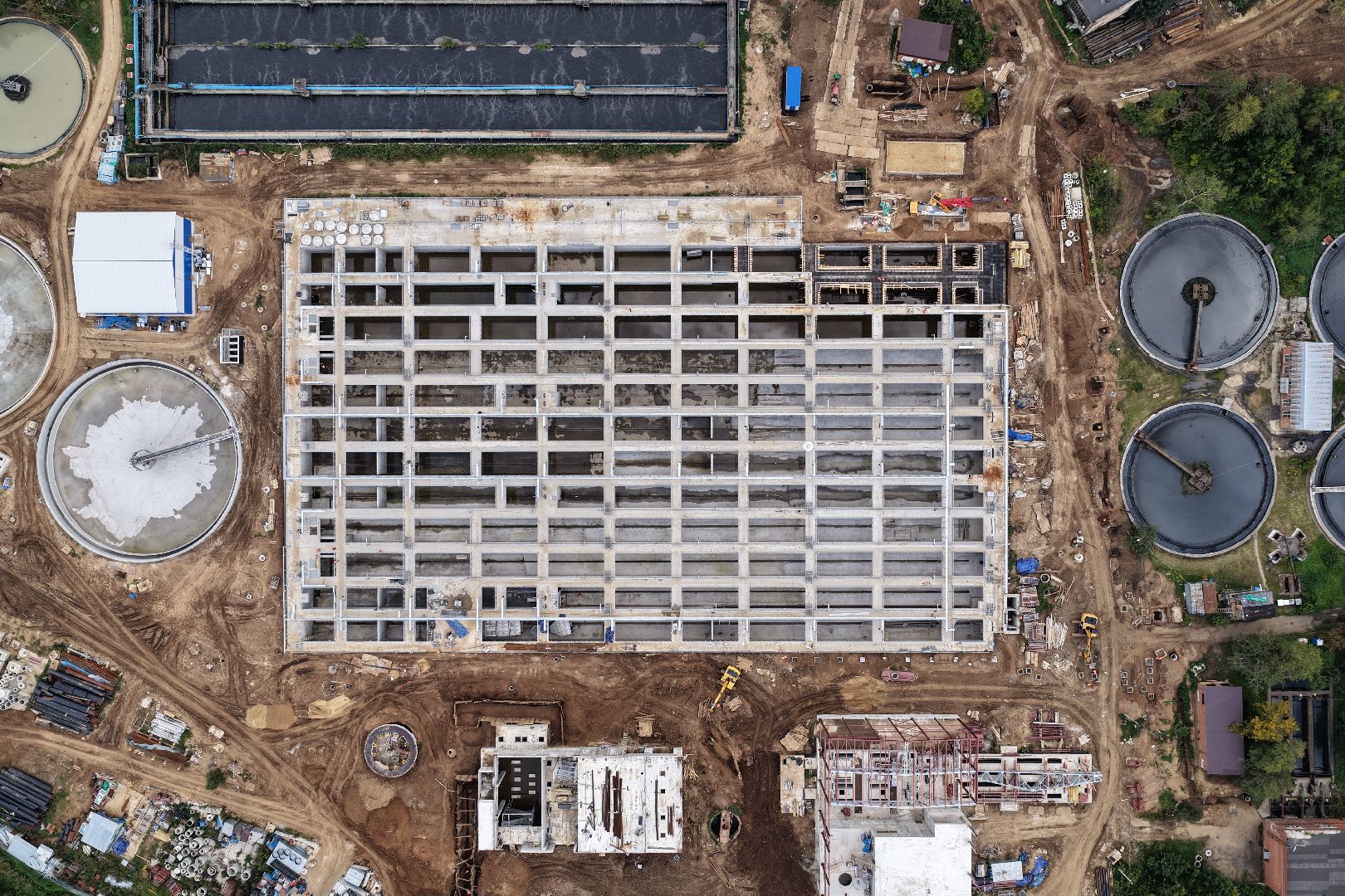 видео с коптера, очистные в сергиевом посаде, экология подмосковья,