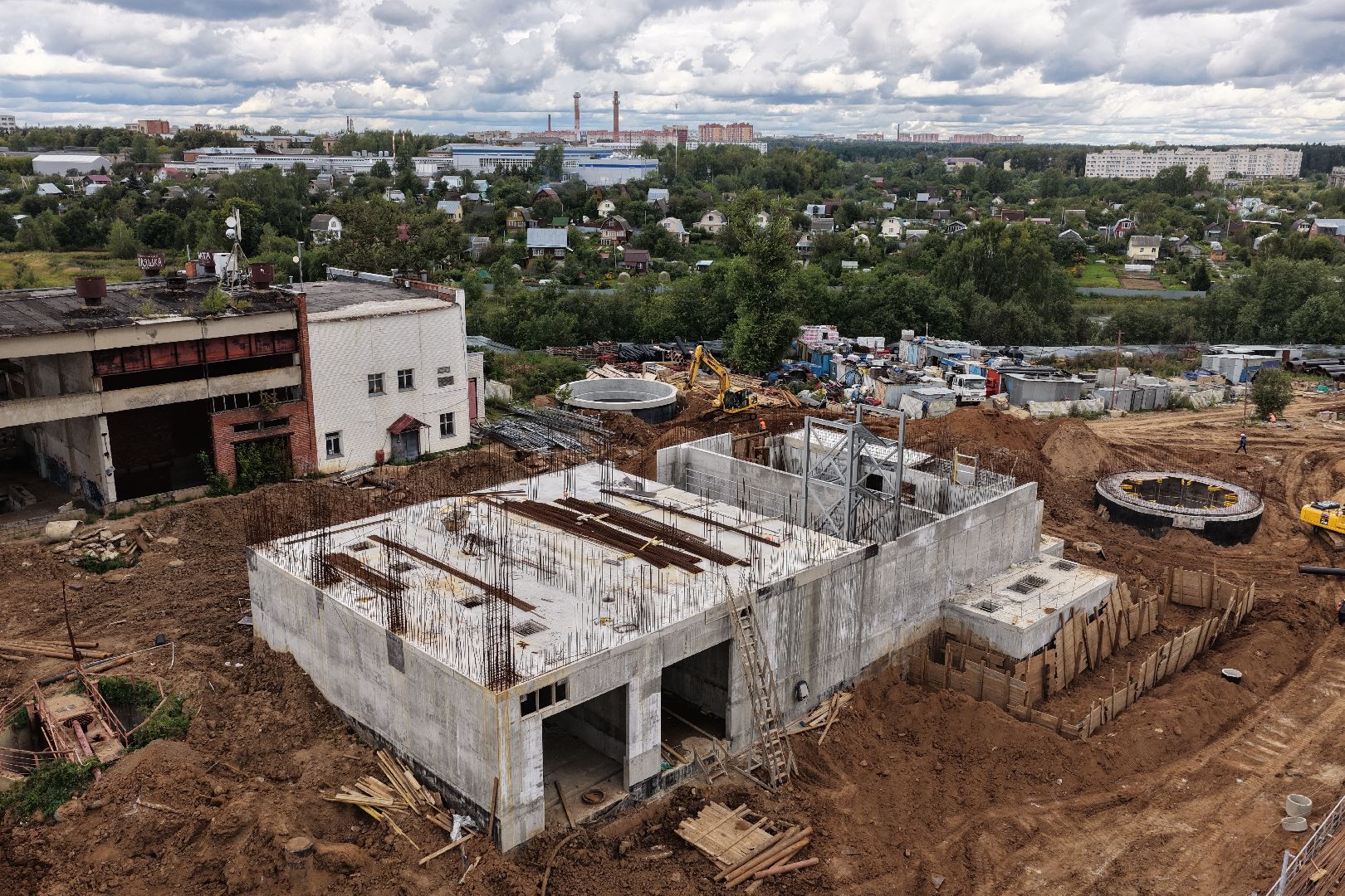 видео с коптера, очистные в сергиевом посаде, экология подмосковья,