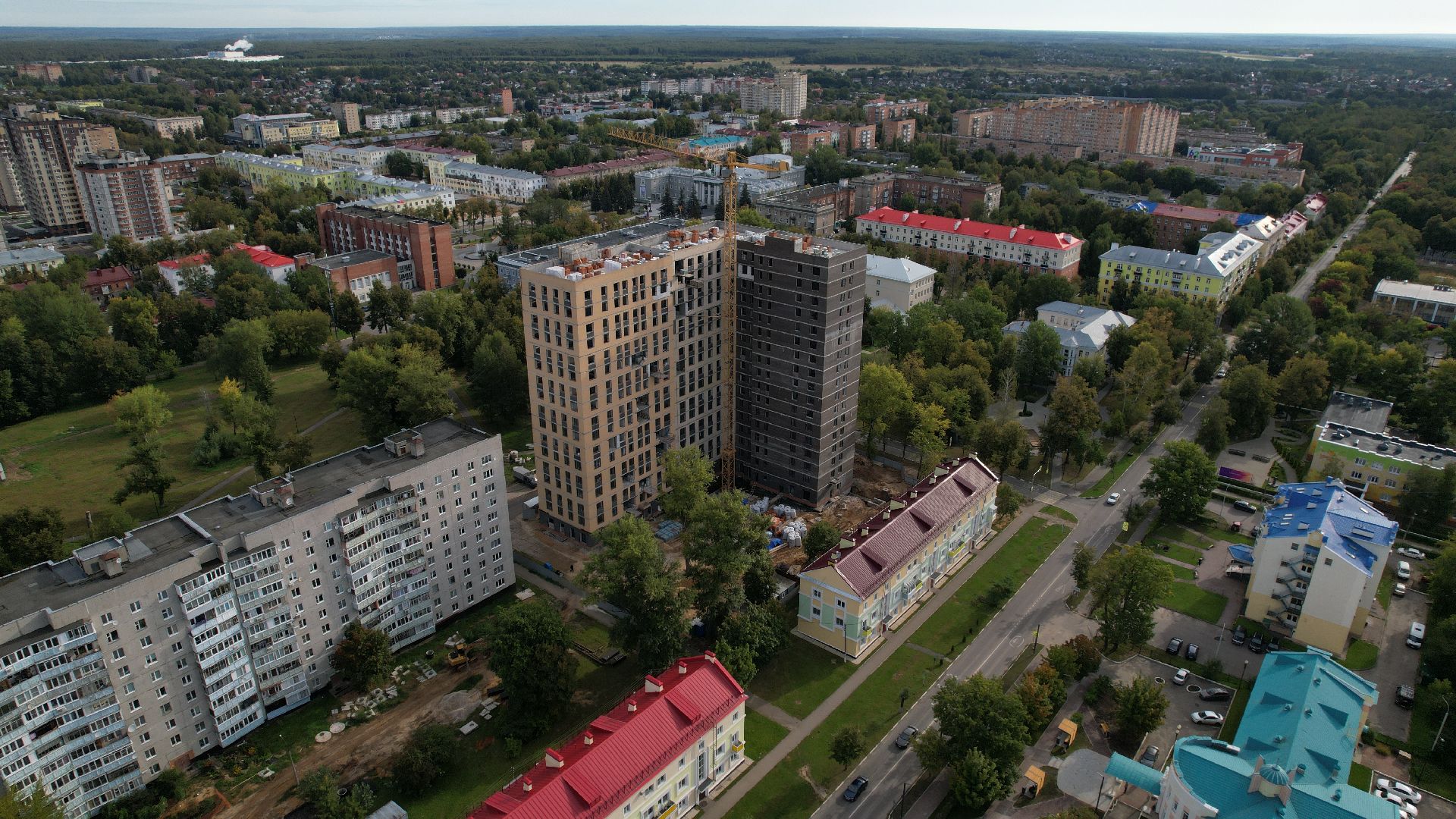 видео с коптера, дом для переселенцев ступино,