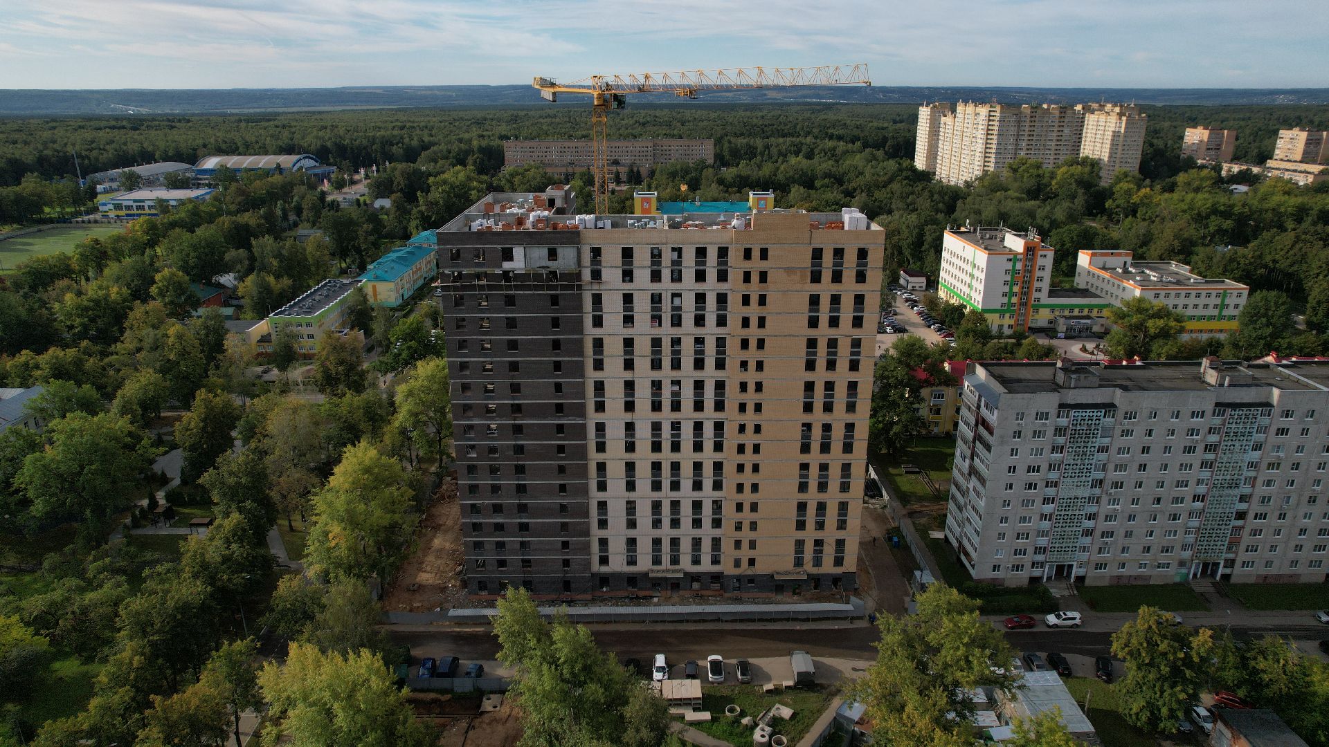 видео с коптера, дом для переселенцев ступино,