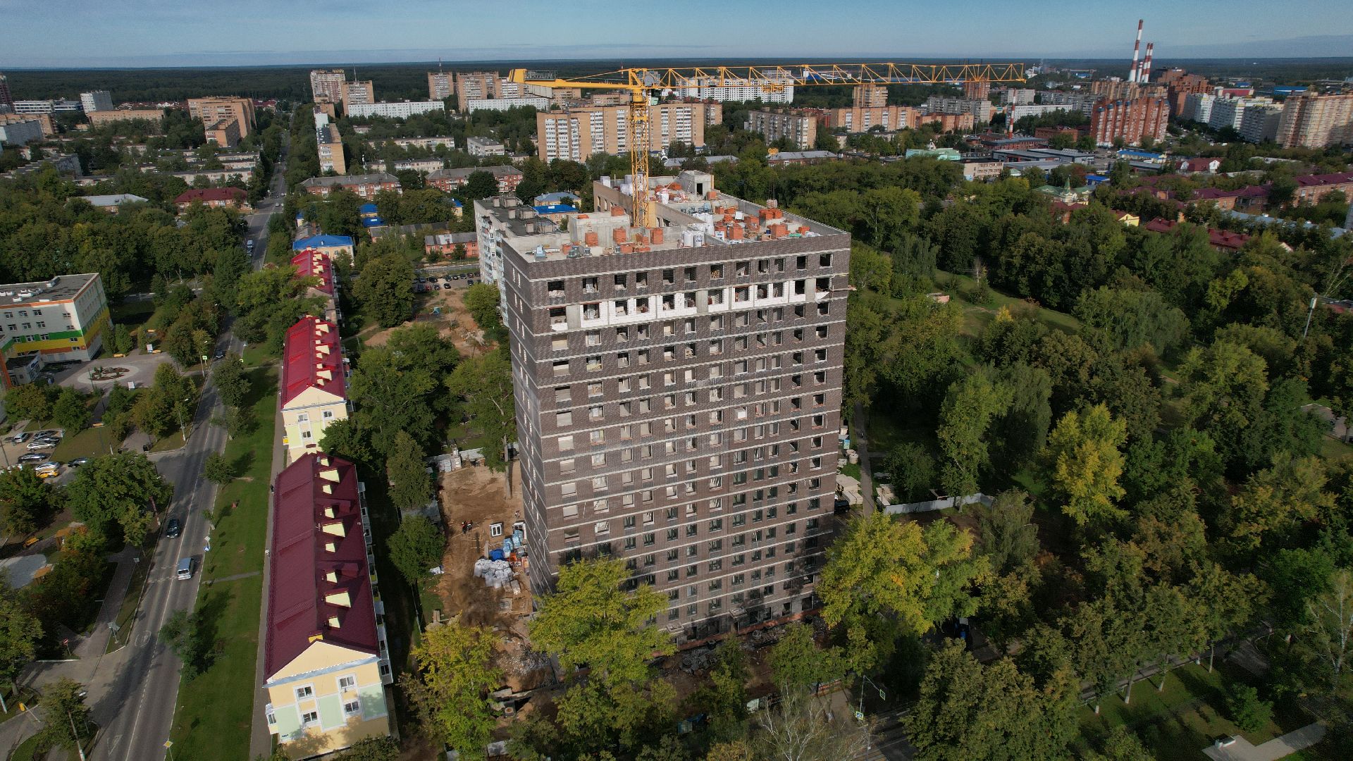 видео с коптера, дом для переселенцев ступино,