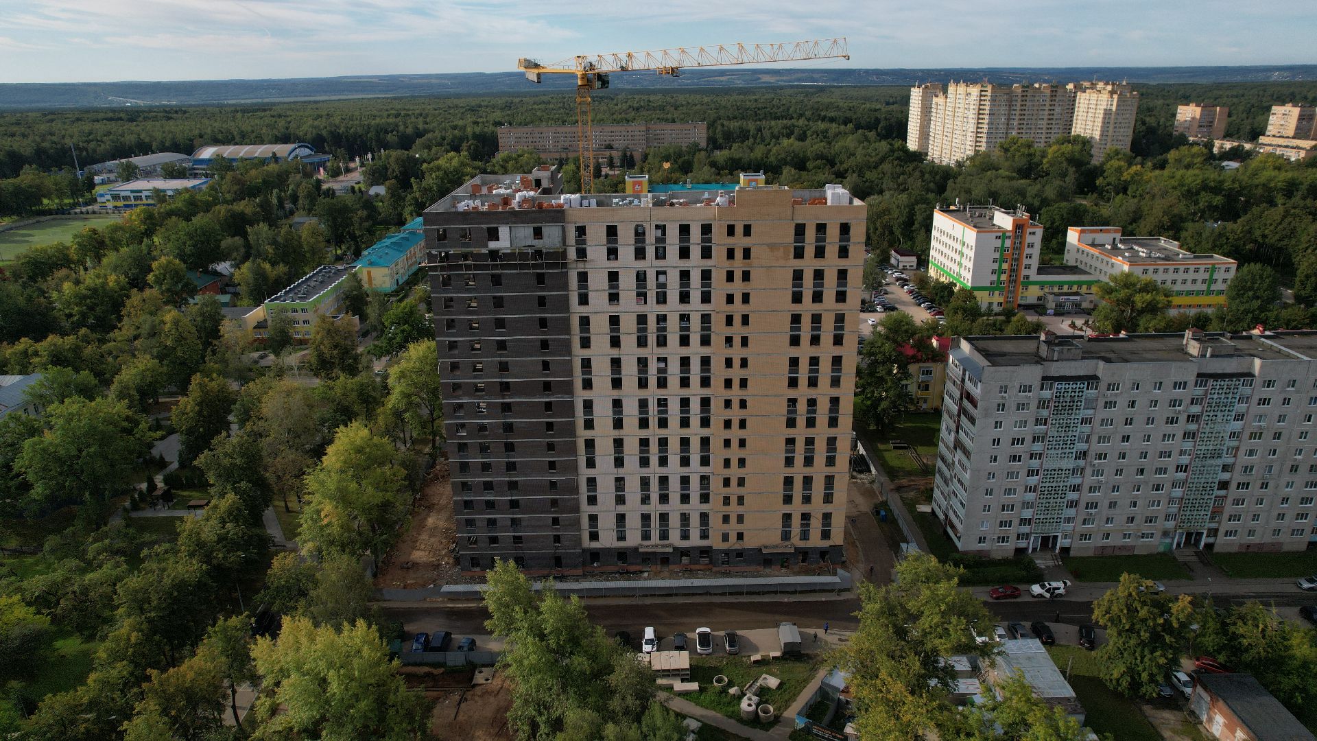 видео с коптера, дом для переселенцев ступино,