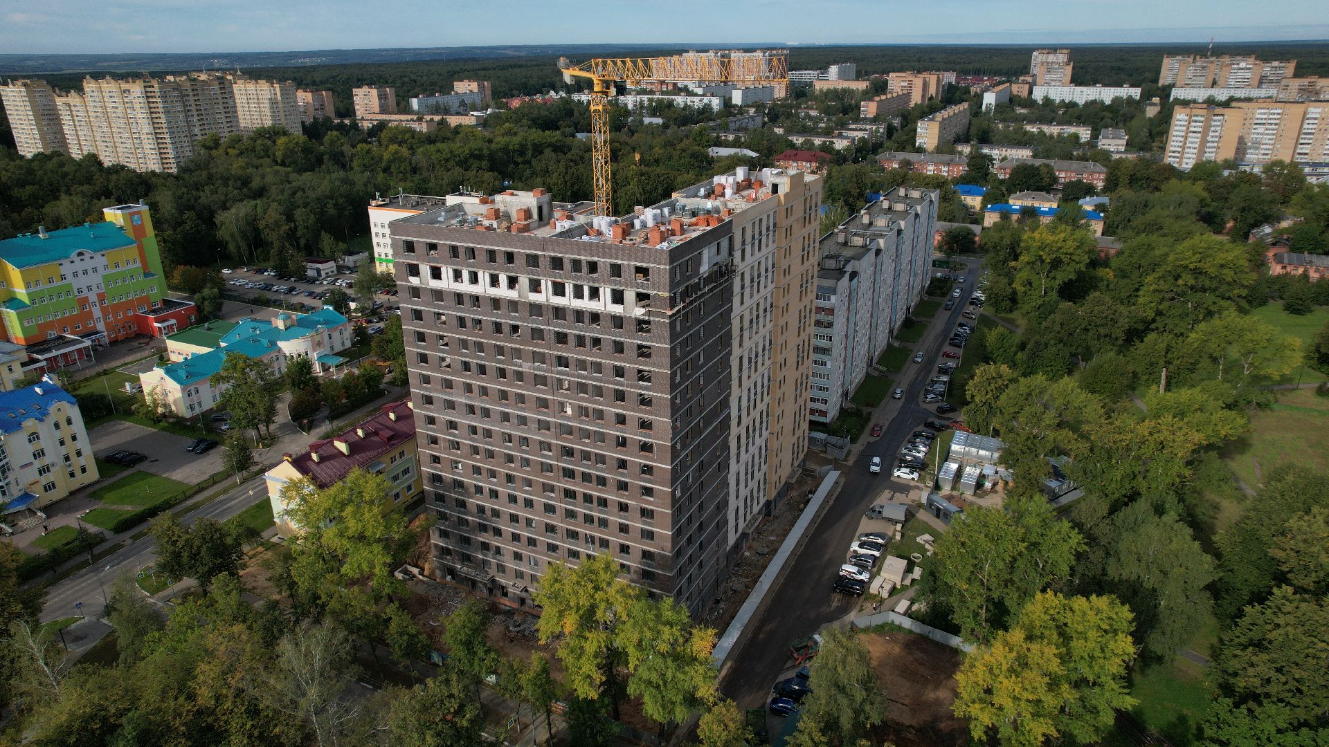 видео с коптера, дом для переселенцев ступино,