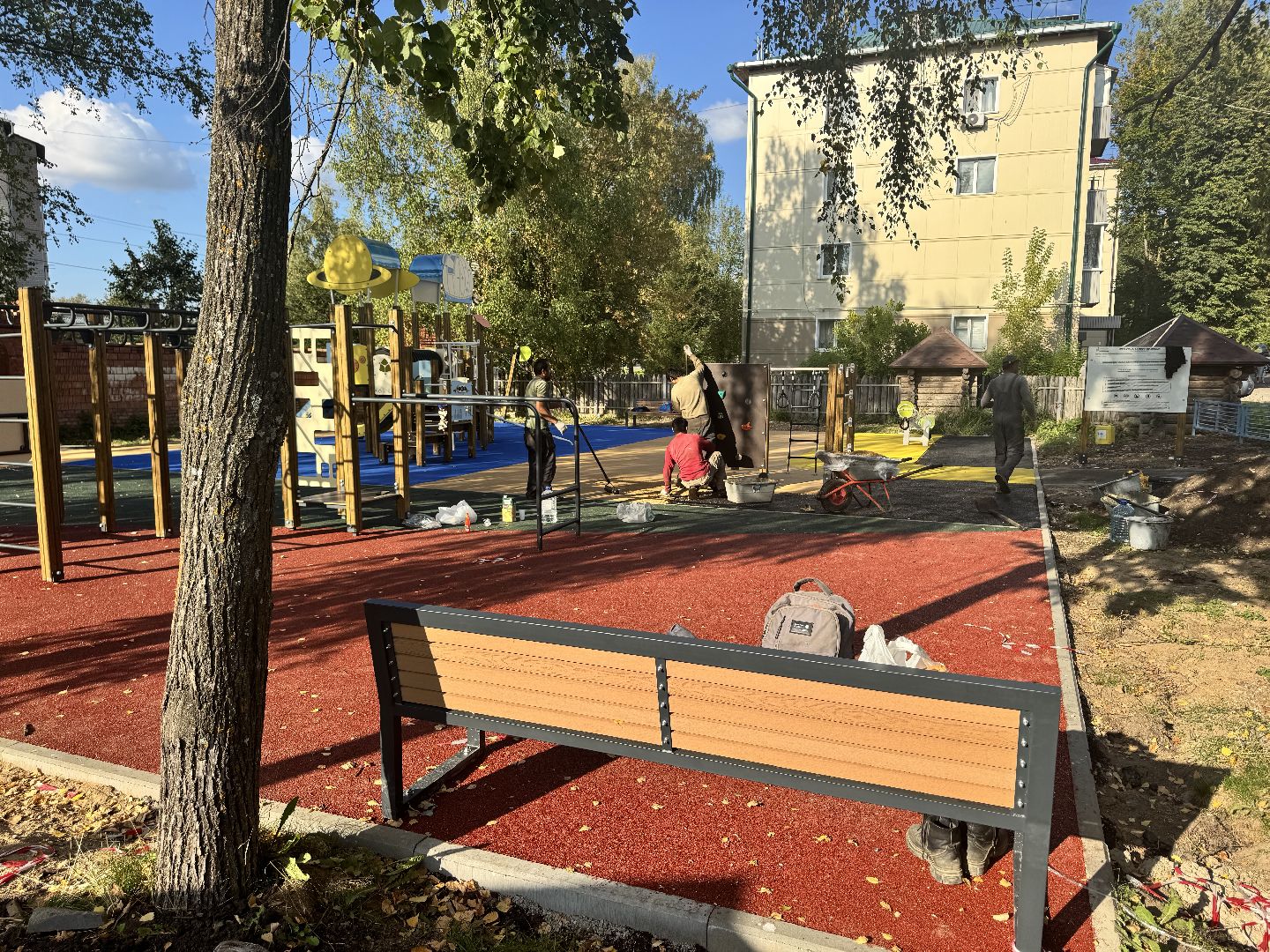 шаховская, детская площадка, новая детская площадка,