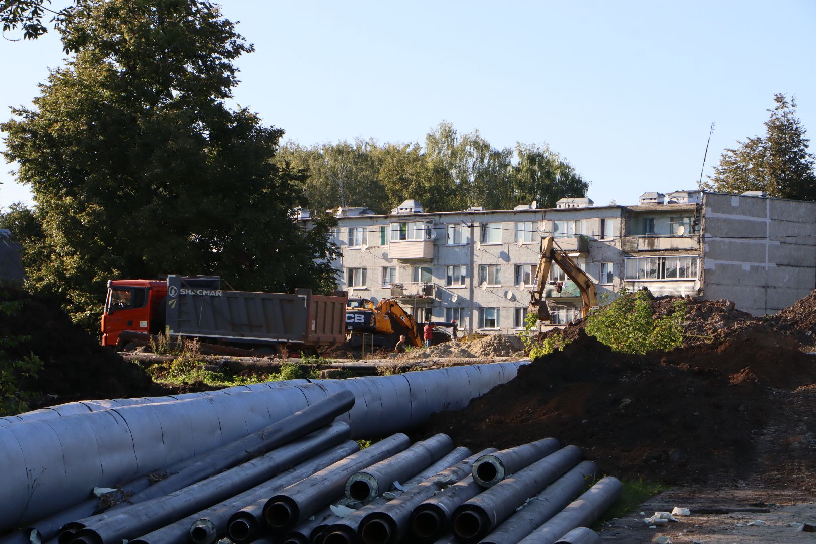 серебряные пруды , строительство теплотрассы Мочилы, жкх, отопительный сезон 2025-2026,