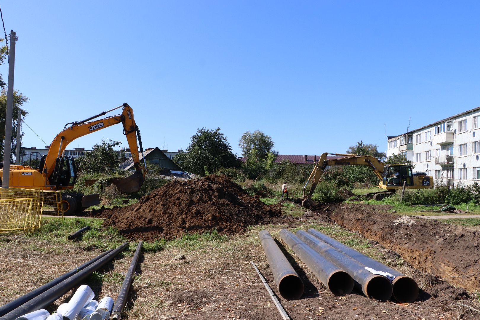 серебряные пруды , строительство теплотрассы Мочилы, жкх, отопительный сезон 2025-2026,