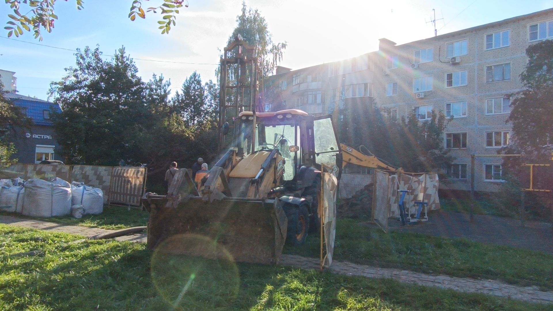 газ, лобня, двор,