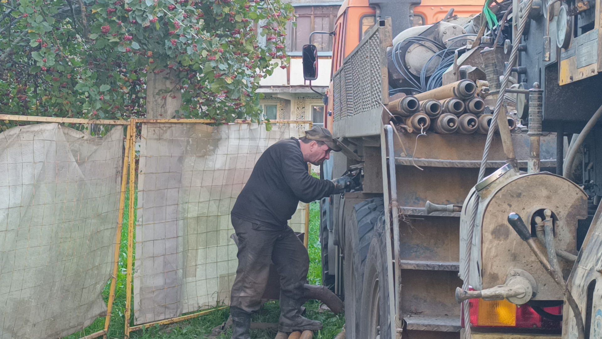 газ, лобня, двор,