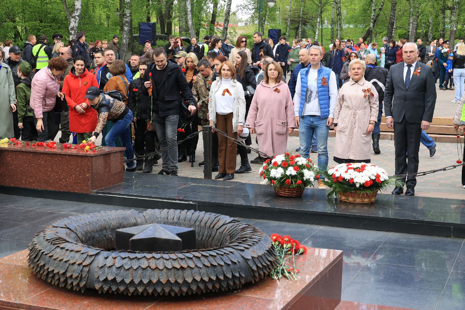 День Победы, возложение цветов, минута молчания, Дзержинский