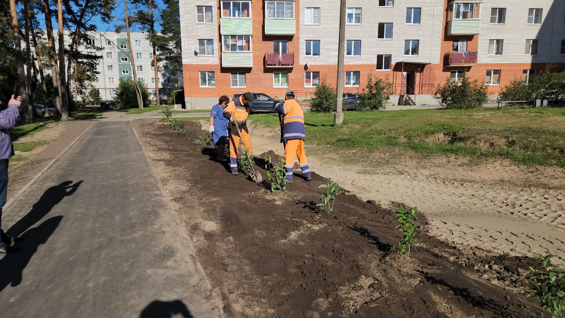 благоустройство дворов, куровское, орехово-зуевский округ,