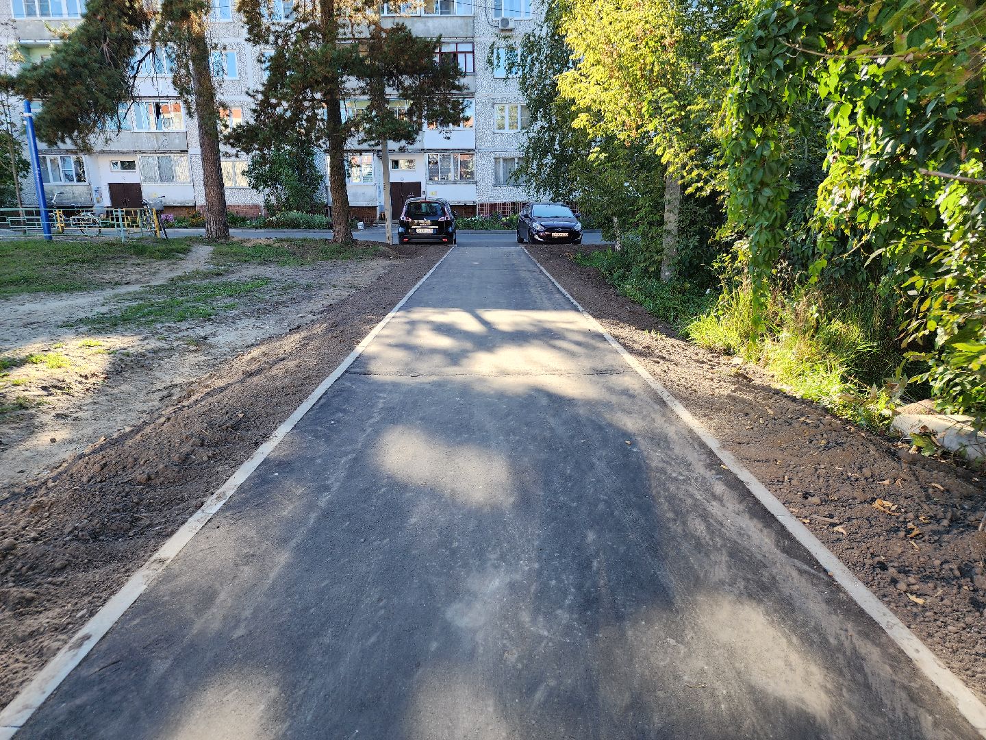 благоустройство дворов, куровское, орехово-зуевский округ,