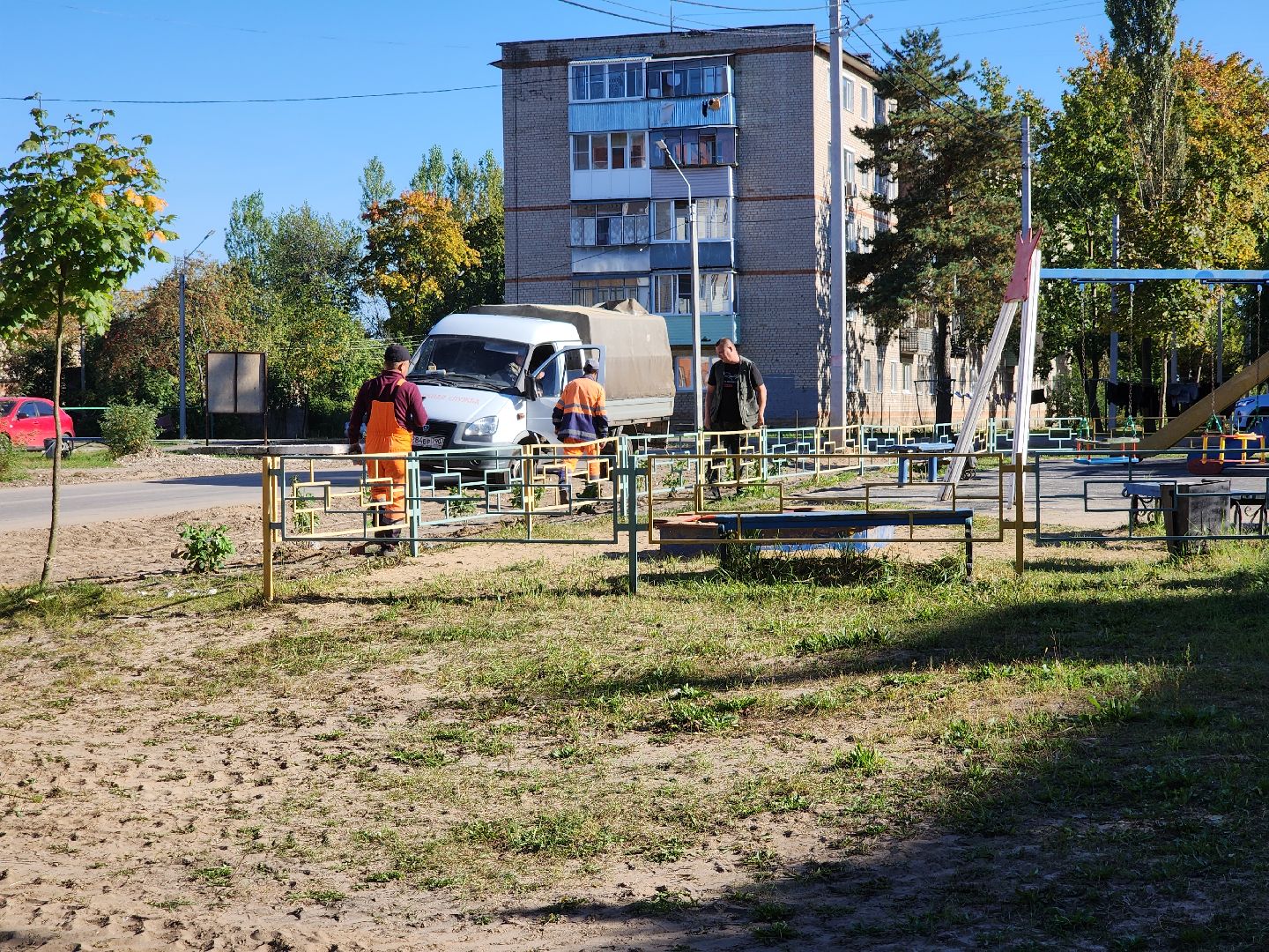 благоустройство дворов, куровское, орехово-зуевский округ,