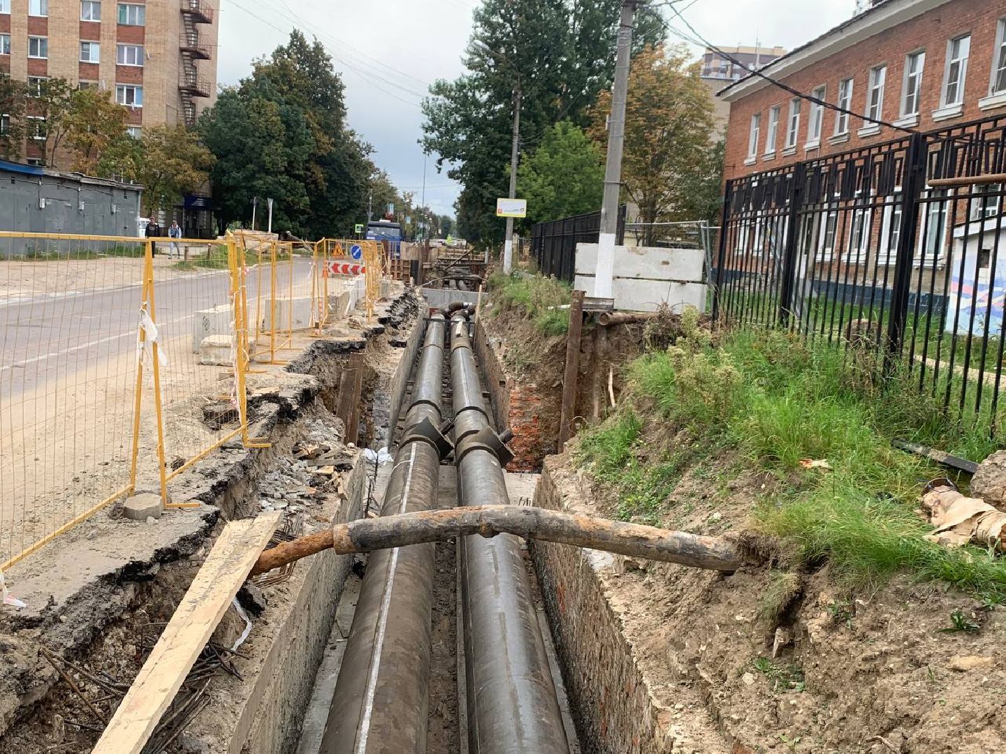 ступино, Горького, жкх, ремонт, теплосеть,