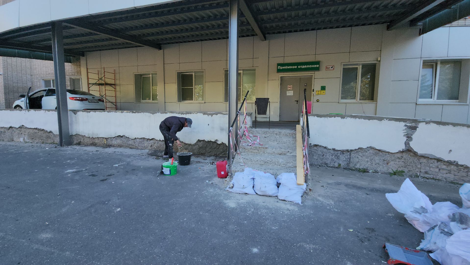 кашира, медицина, здравоохранение, ремонт, входная группа, хирургический корпус, приемное отделение,