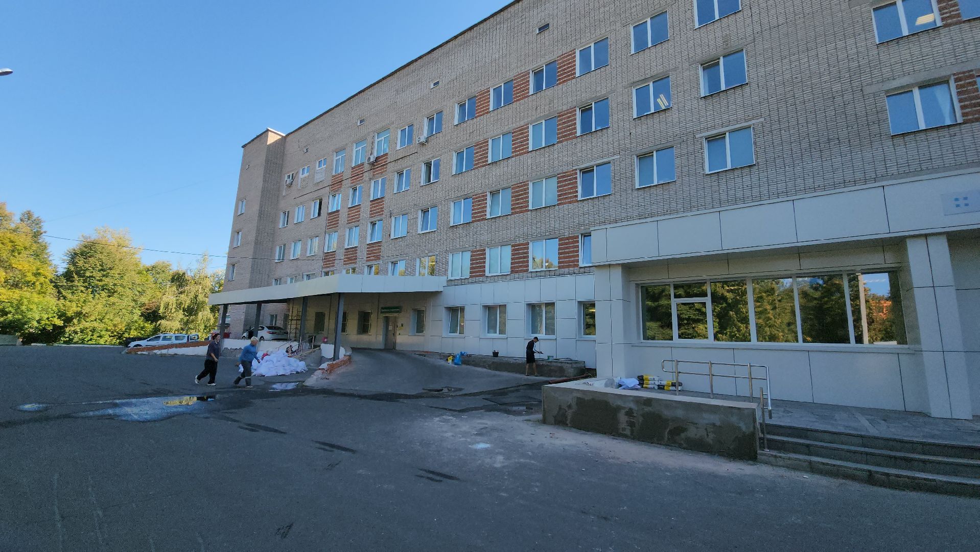 кашира, медицина, здравоохранение, ремонт, входная группа, хирургический корпус, приемное отделение,