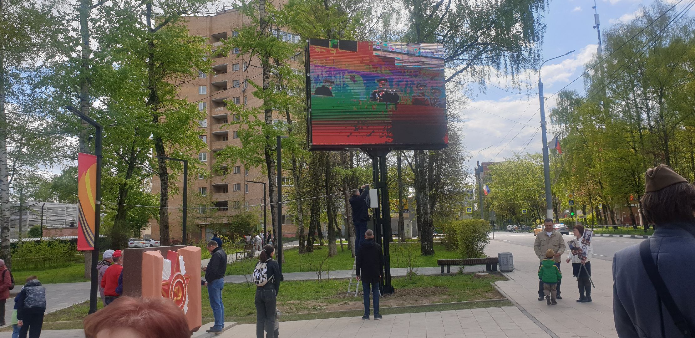 Долгопрудный, афиши, экран, реклама, благоустройство