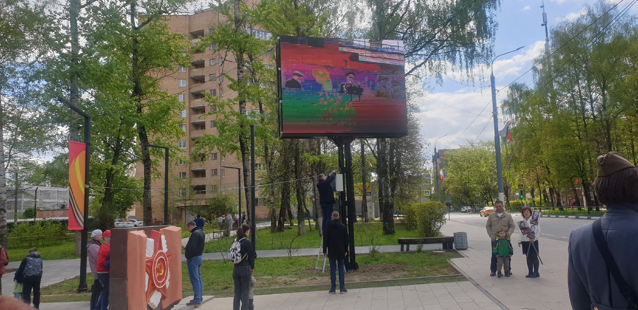 Долгопрудный, афиши, экран, реклама, благоустройство